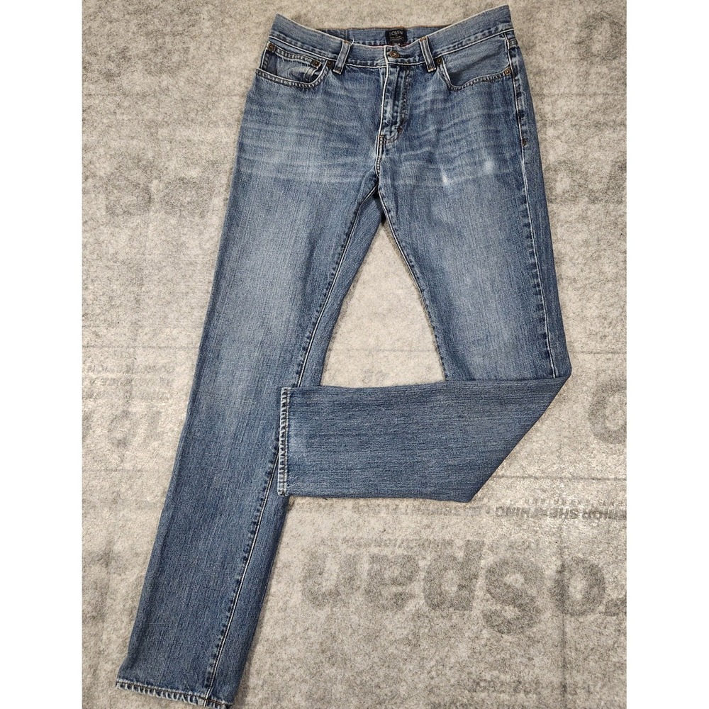 J Crew jeans men's 32x34 Blue Demin (The Driggs) Regular straight  Mid Rise